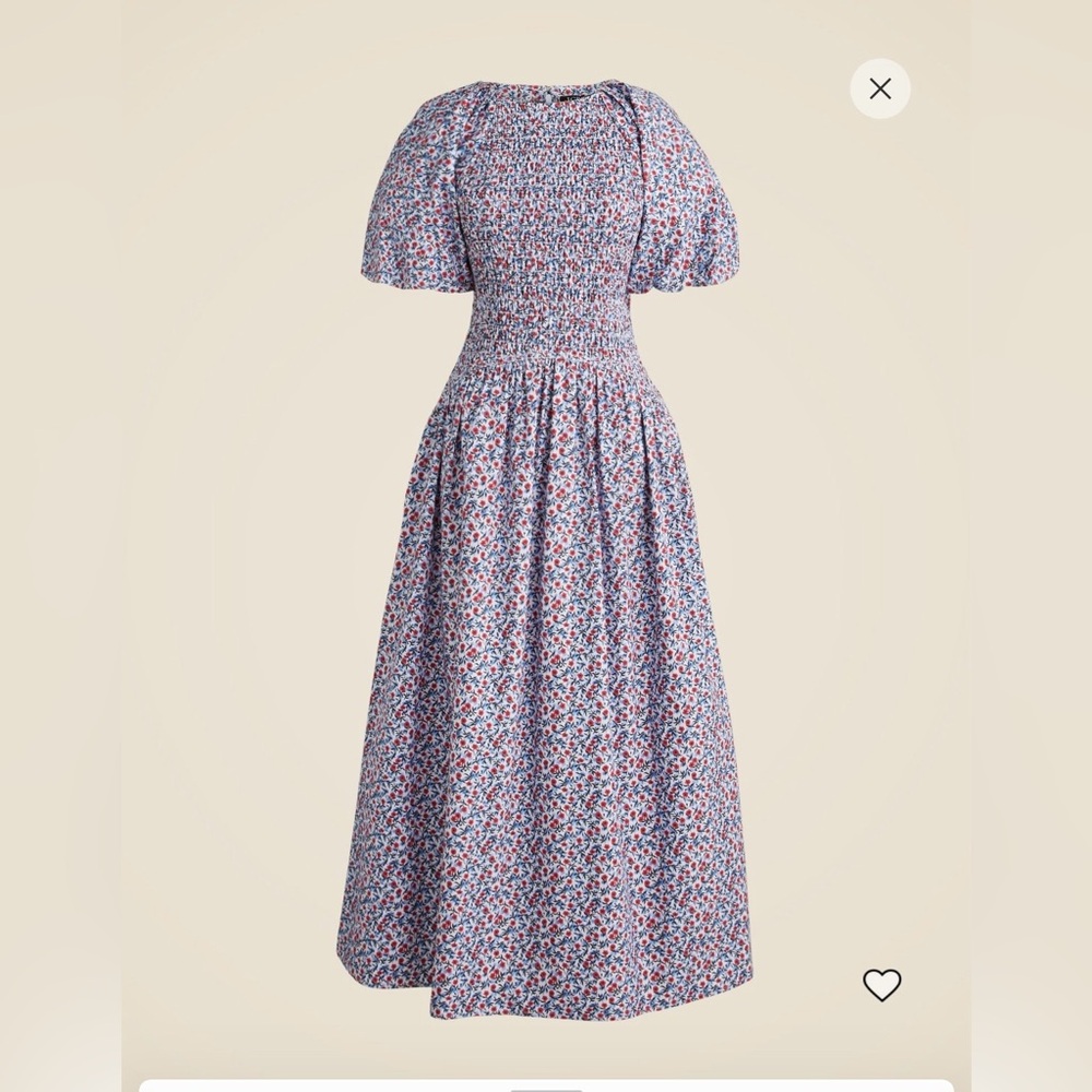 J. Crew Meadow Dress in Poppy Cotton Poplin